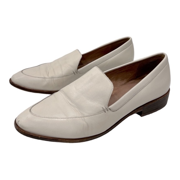 Madewell The Frances Leather Loafer in Vintage Canvas Cream woman’s size 8 - Picture 4 of 11